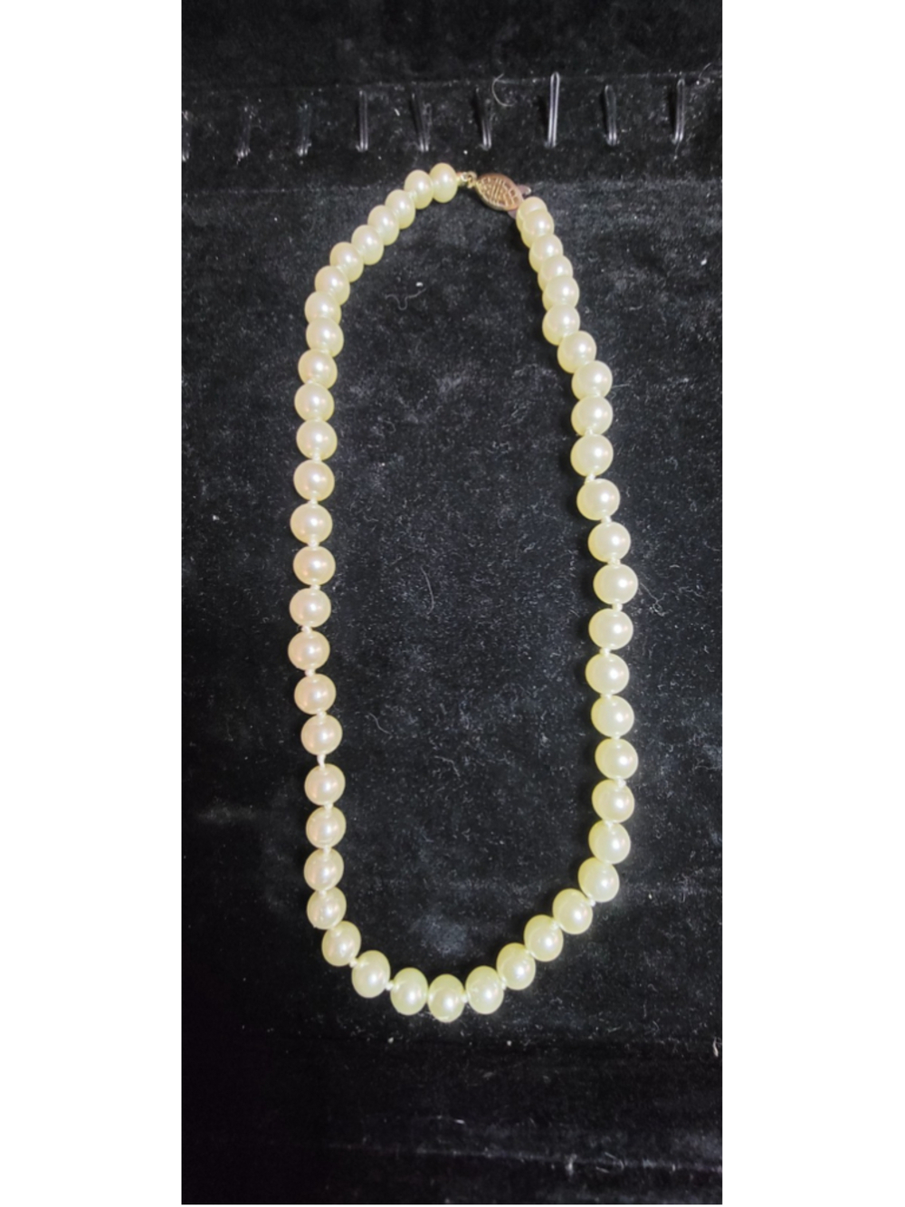 Vgt Faux Pearl Necklace 17” Cream Beaded Strand Classic Preppy Bridal Cottage‎